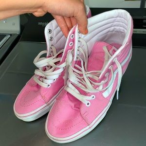 Pink high top Vans (W Size 9) (M Size 7.5)